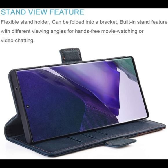 Fathers Day Gifts For Galaxy Note 20 Ultra Leather Wallet Case Credit Card Slot - Picture 5 of 7